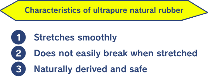 Characteristics of ultrapure natural rubber